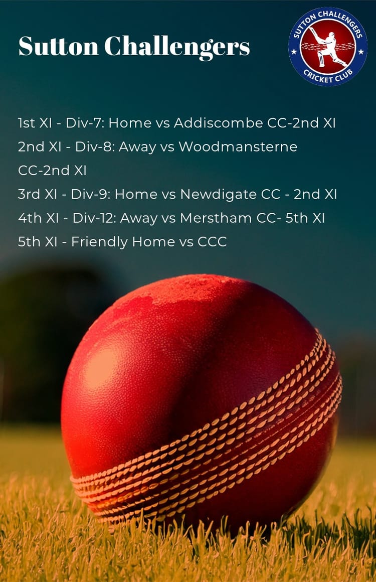 Sutton Challengers Set to Ignite the 2025 Cricket Season with Five Saturday Teams